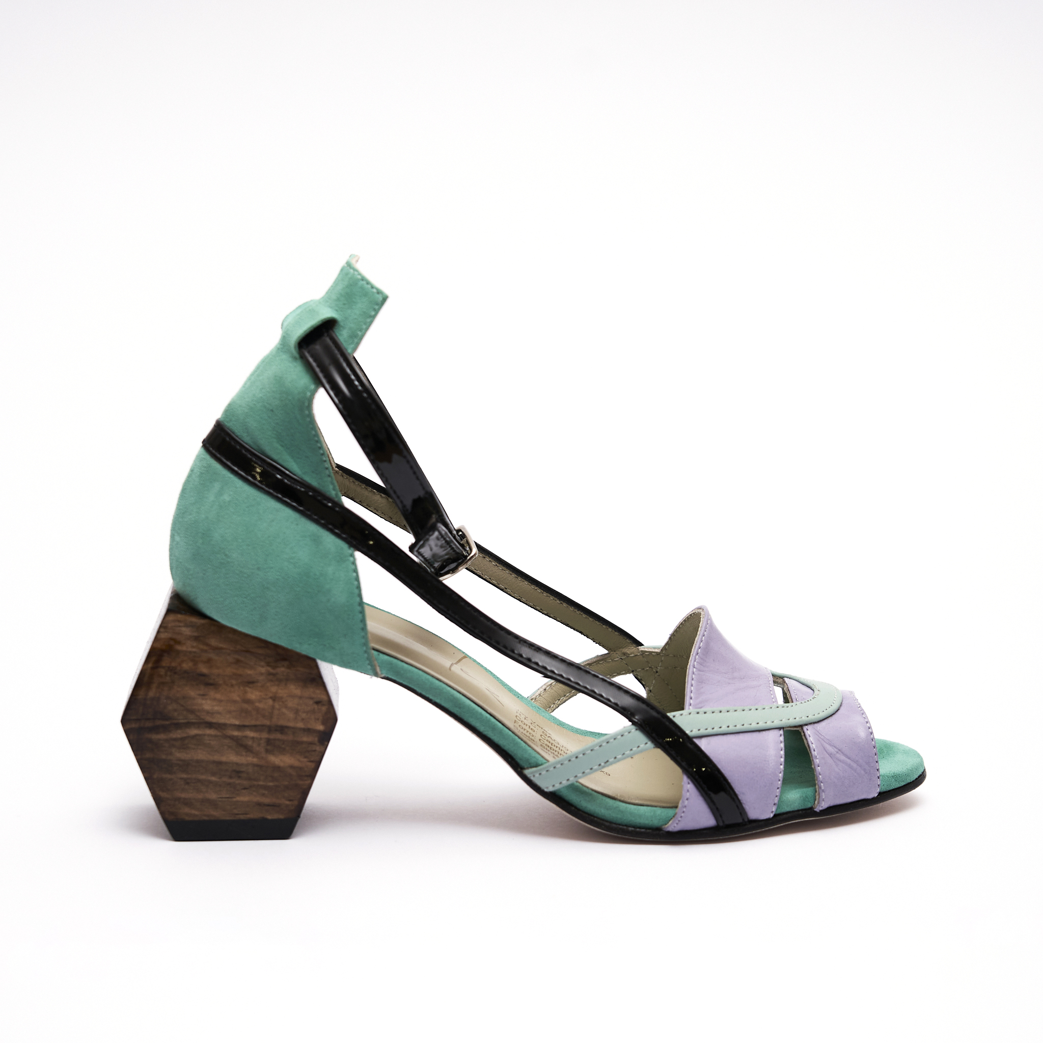 Zapatos Mujer Abiertos Tacon Madera Jey Velez Piel Valentina