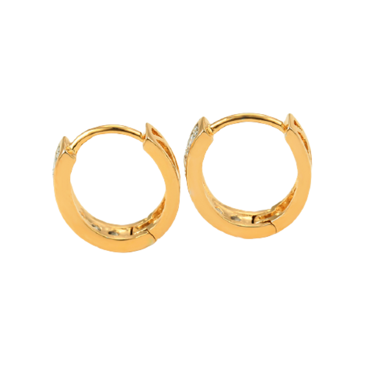 Aretes Mujer Elegantes Bicolor Oro Laminado 18k Hipoalergenicos Pendientes de Moda