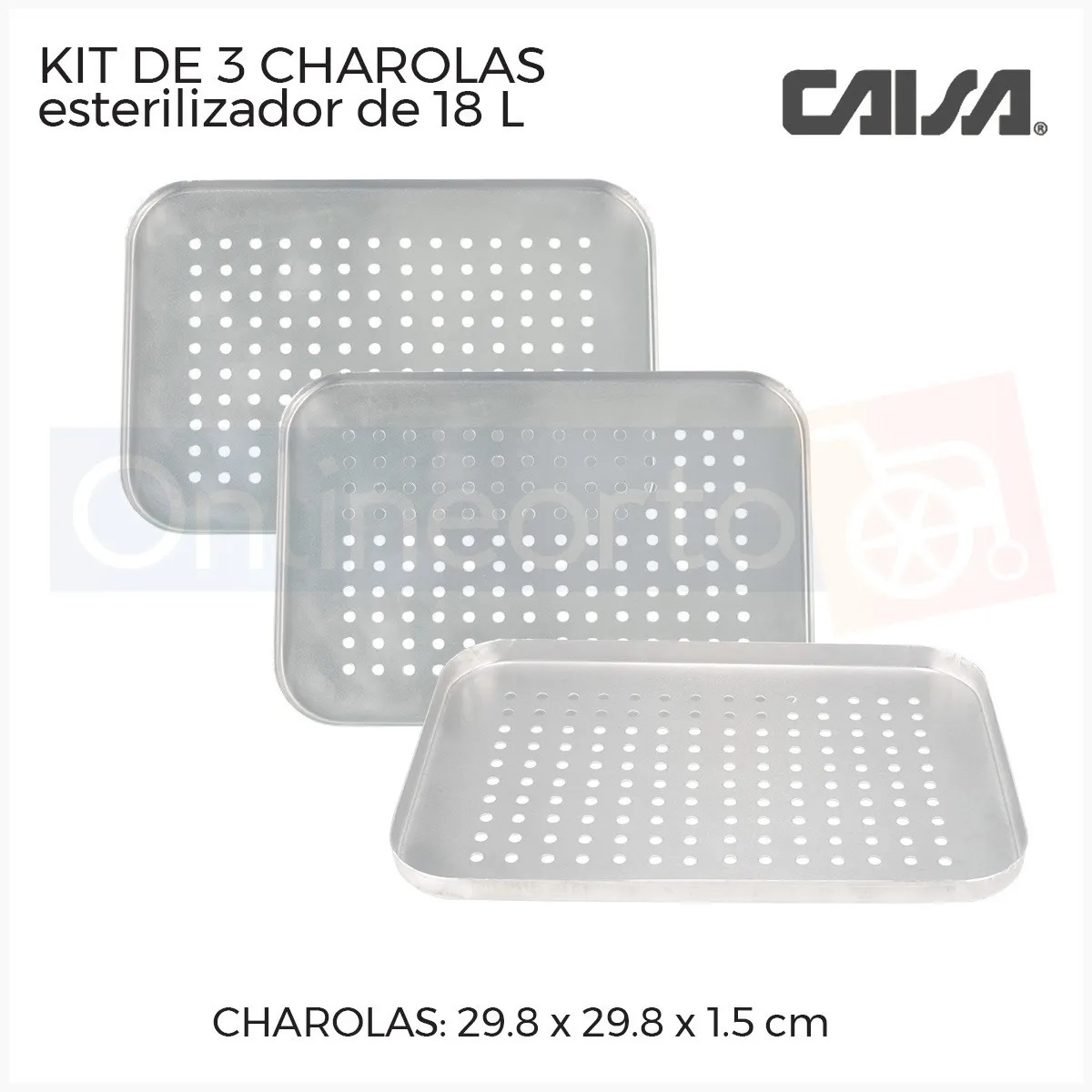 Kit De Tres Charolas Horno Esterilizador Caisa Dental Modelo 12-27