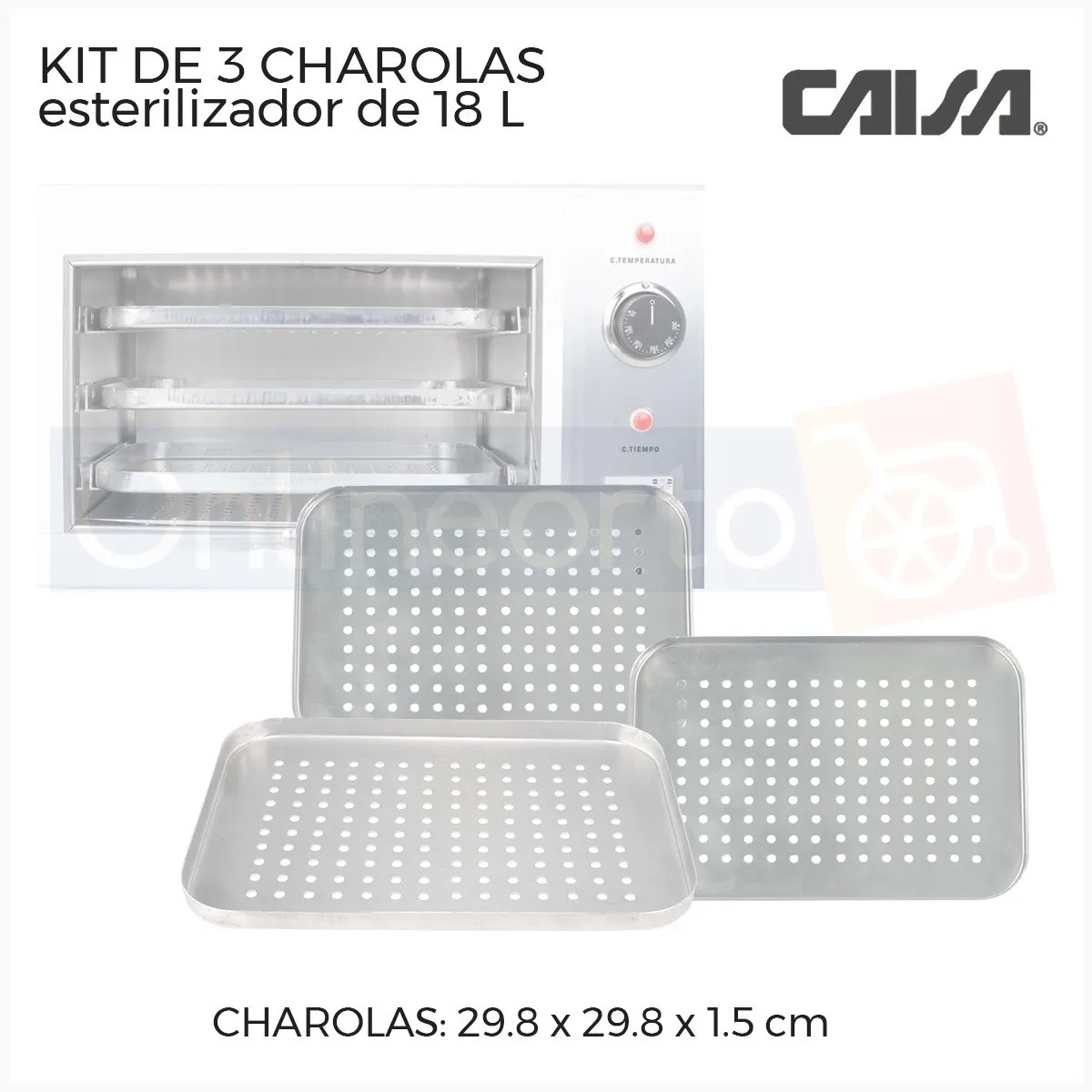Kit De Tres Charolas Horno Esterilizador Caisa Dental Modelo 12-27