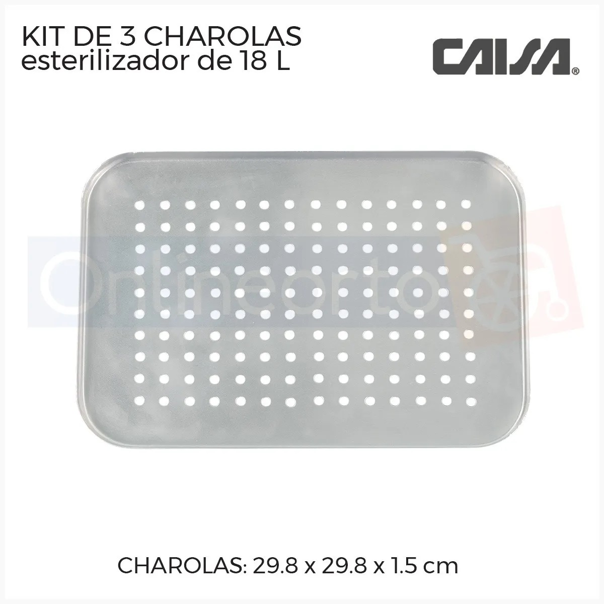 Kit De Tres Charolas Horno Esterilizador Caisa Dental Modelo 12-27