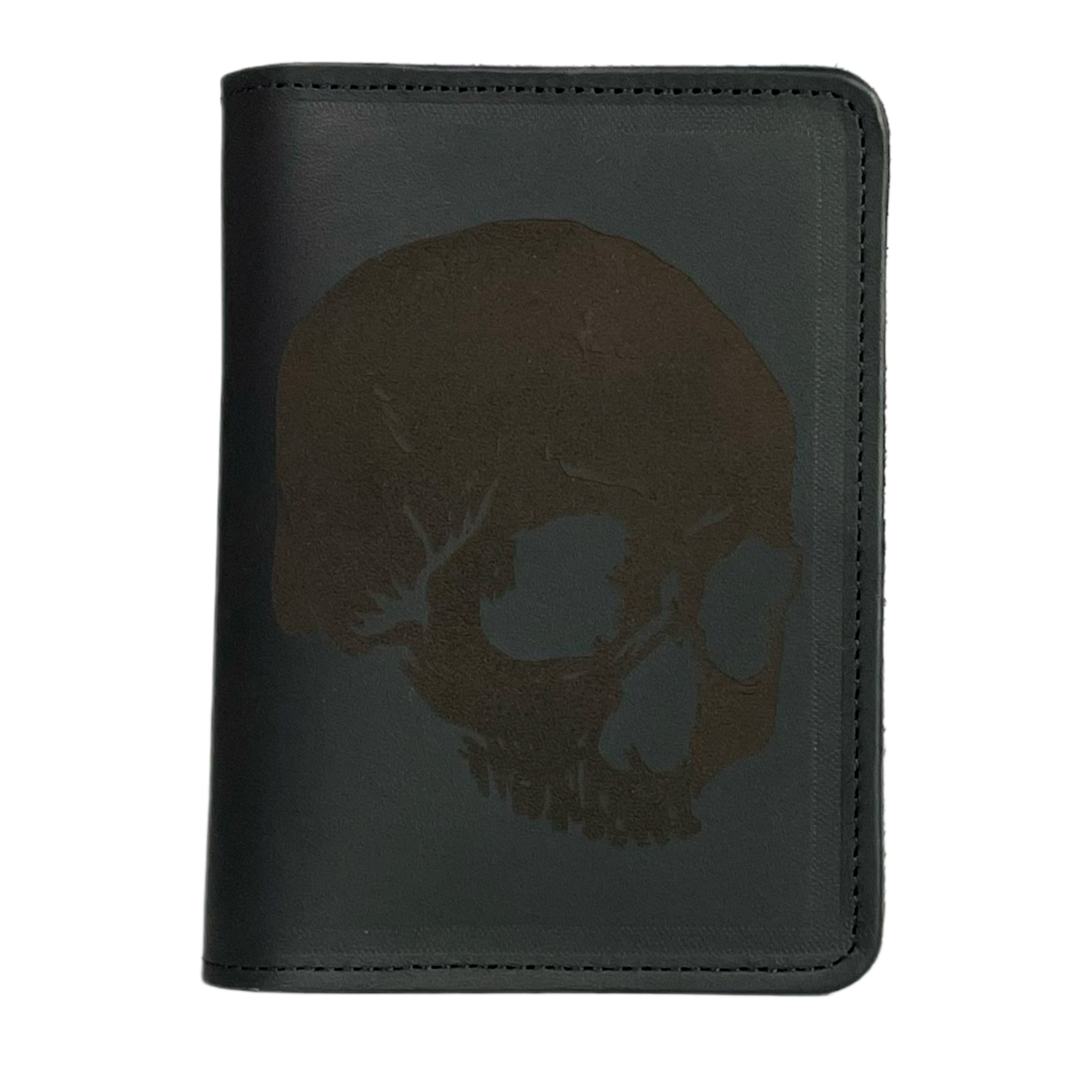 Funda para Pasaporte Negro Cráneo