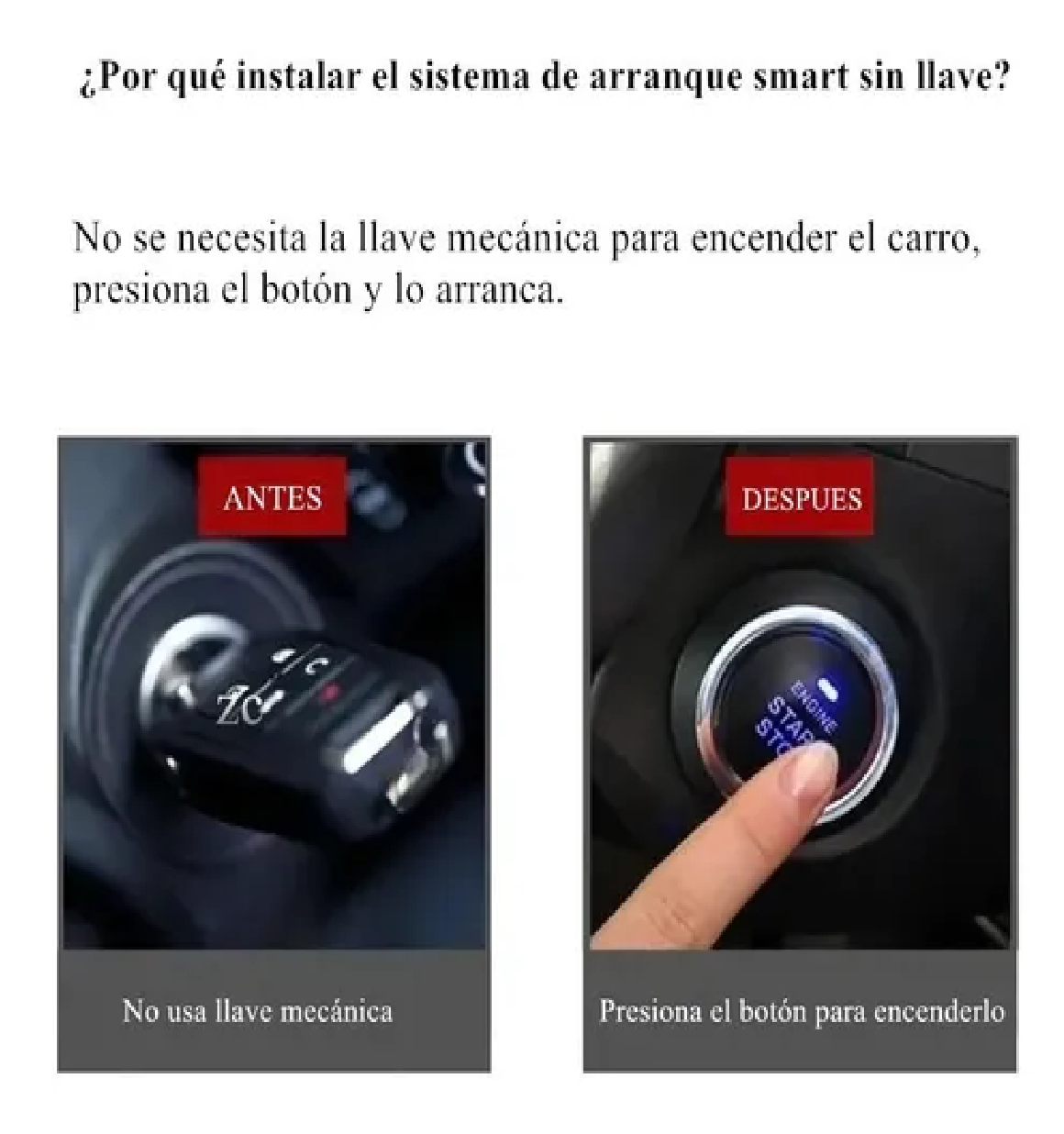 Alarma Auto Botón Encendido Arranque Antirobo Start Sin Llave Rfid