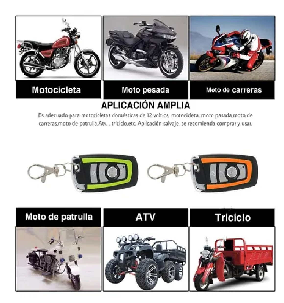 Alarma Arranque Control Remoto Para Moto Seguridad Antirrobo