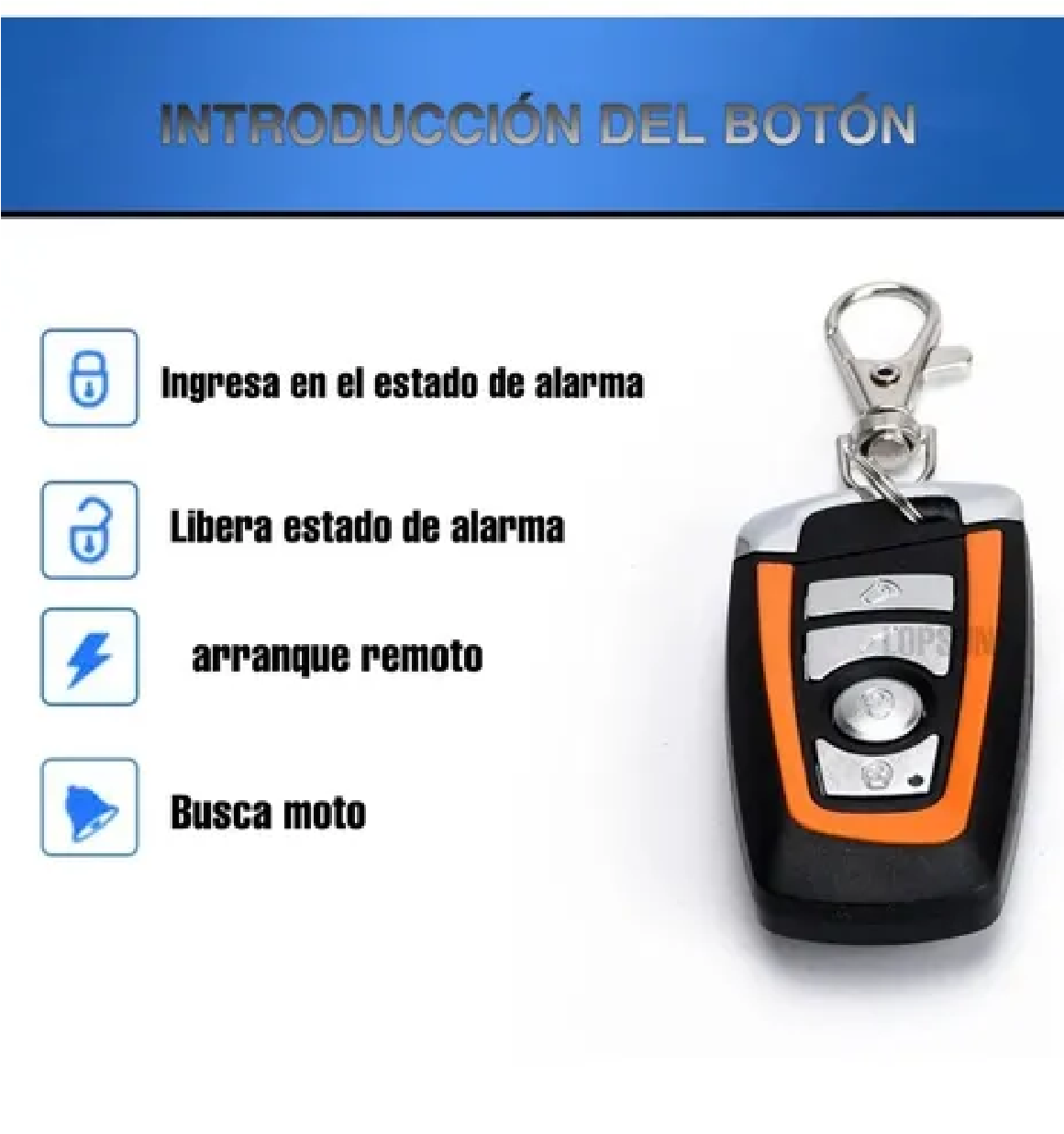 Alarma Arranque Control Remoto Para Moto Seguridad Antirrobo