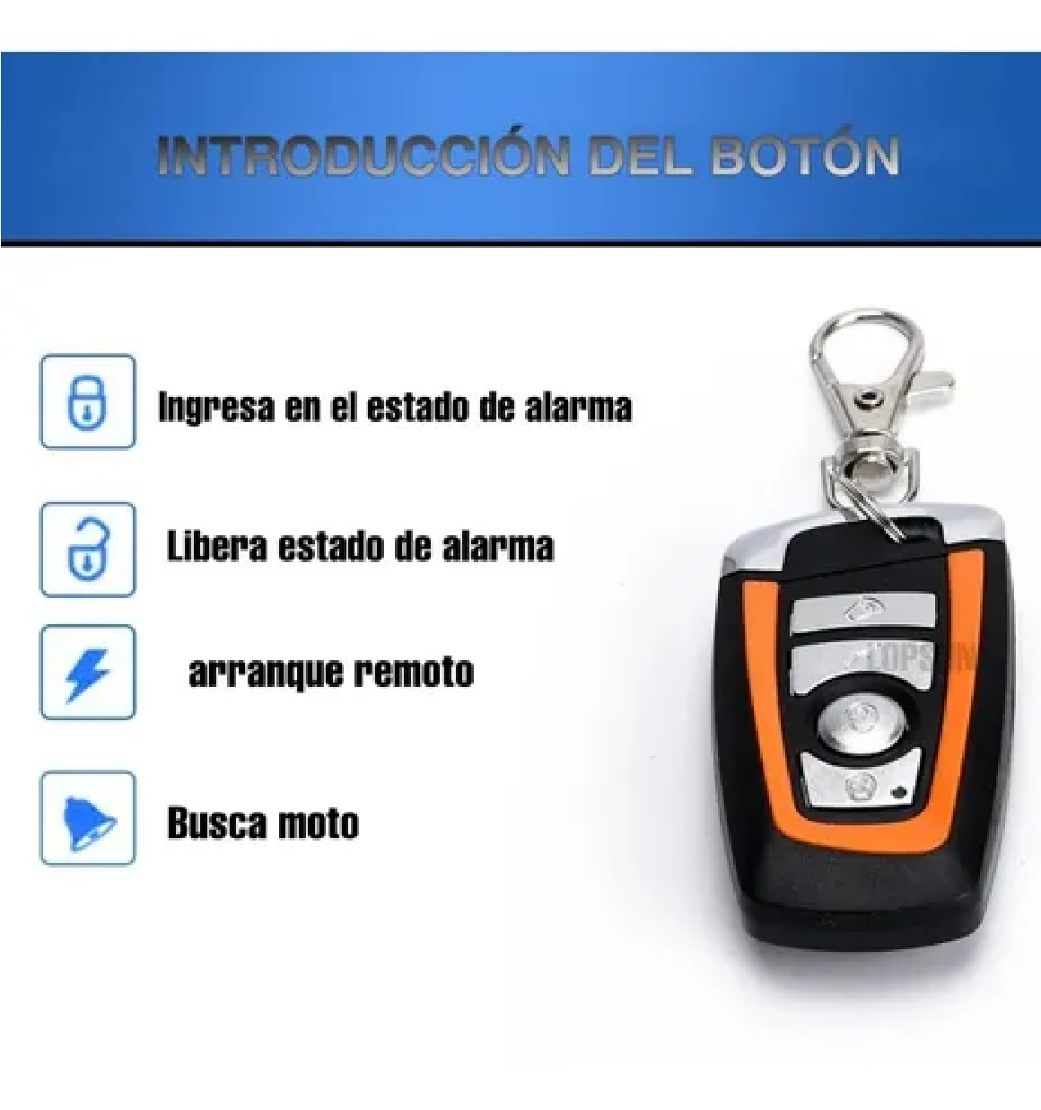 Alarma D Moto Antirrobo Encendido A Distancia Control Remoto