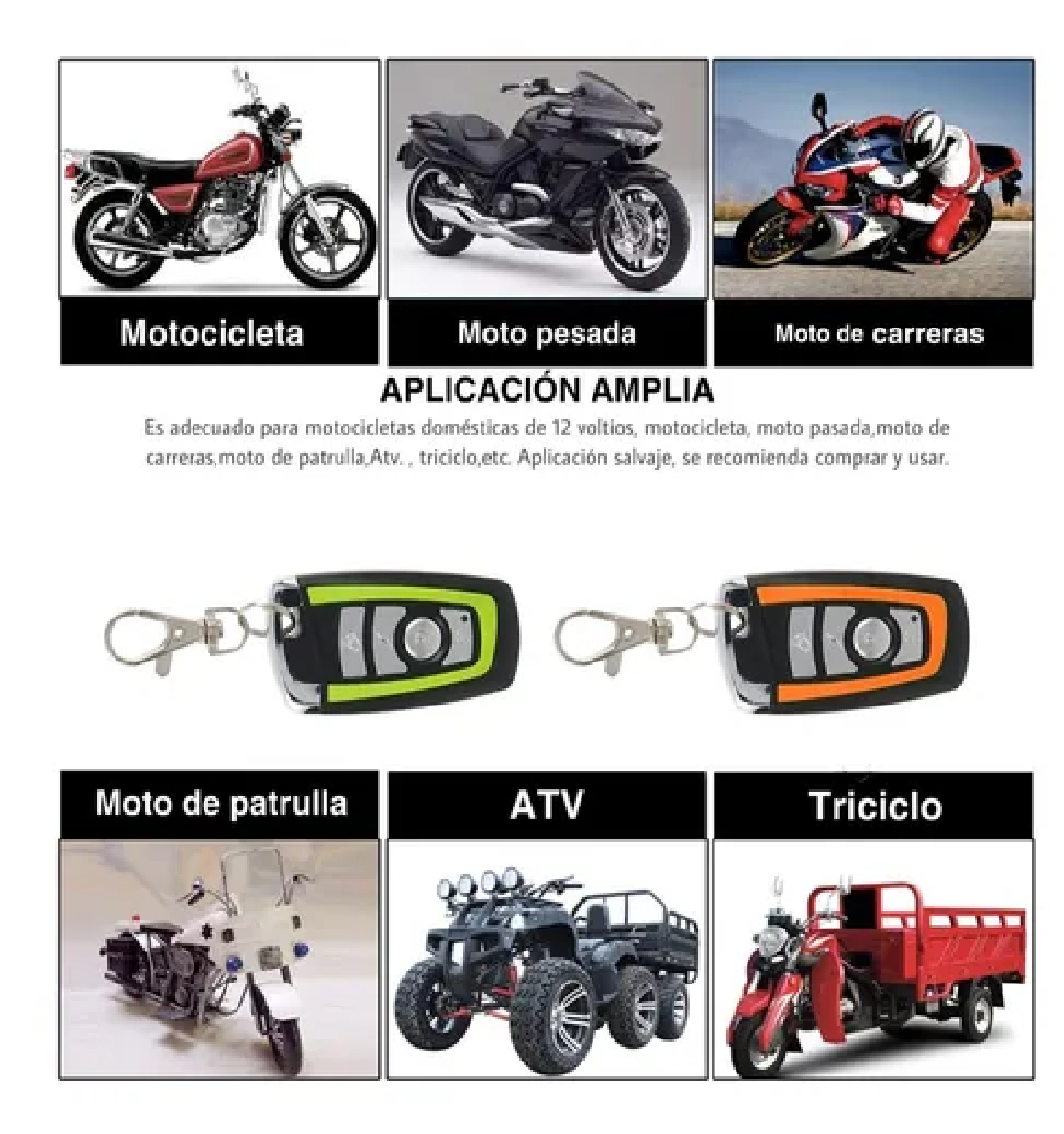 Alarma D Moto Antirrobo Encendido A Distancia Control Remoto