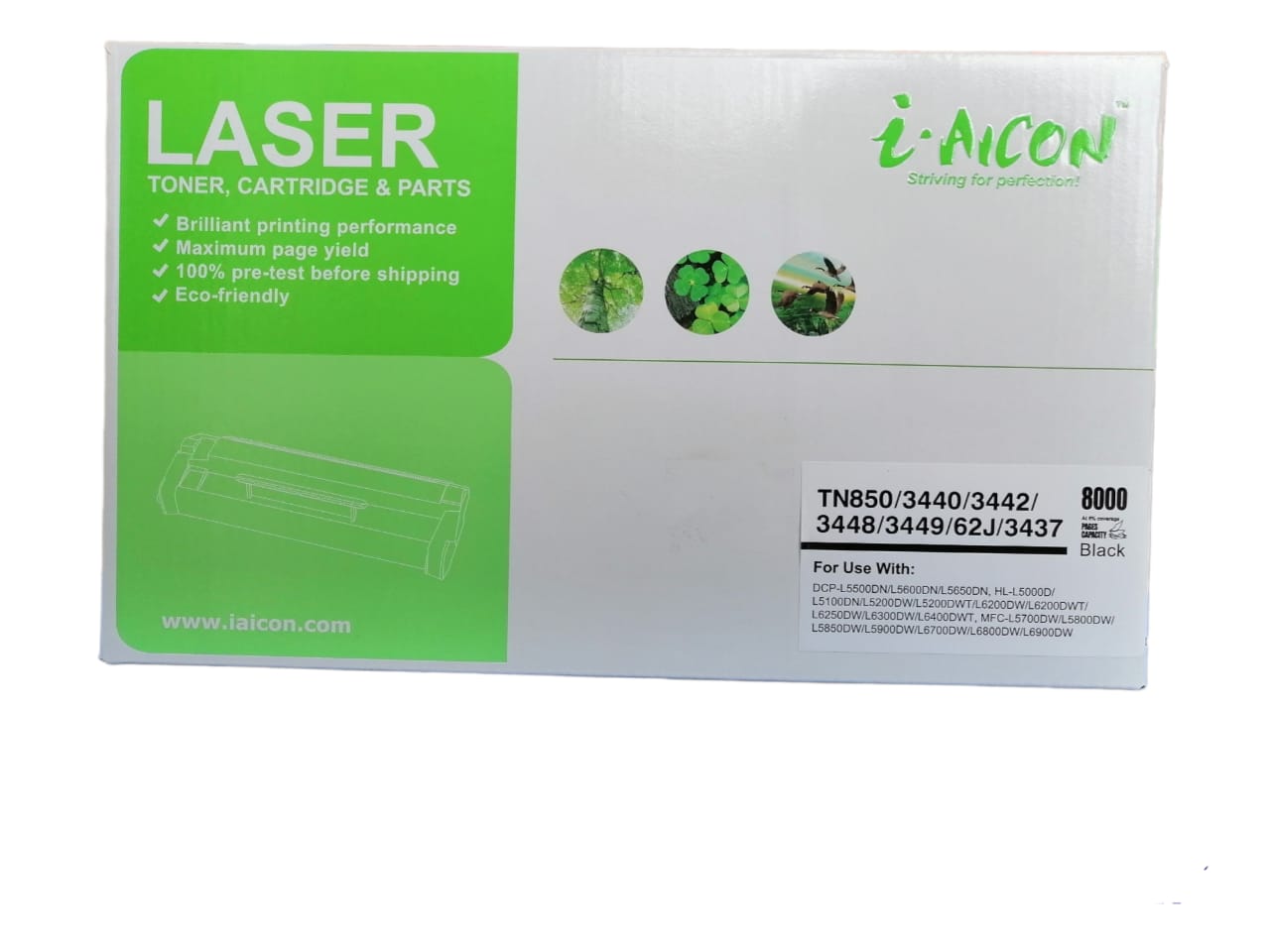 Cartucho tóner BROTHER TN 850, compatible genérico nuevo, para uso con los modelos de impresoras: TN-820, TN-850