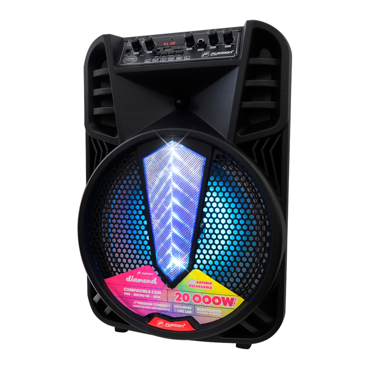 BAFLE AMPLIFICADO FUSSION PBS-12011 12" 20000 W PMPO ENDY3**