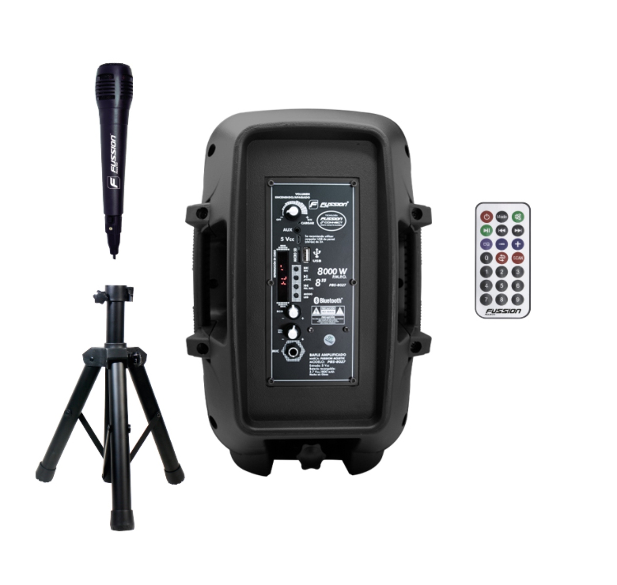 BAFLE AMPLIFICADO FUSSION PBS-8027 8" 8W 3.7V 180MAH ENDY1