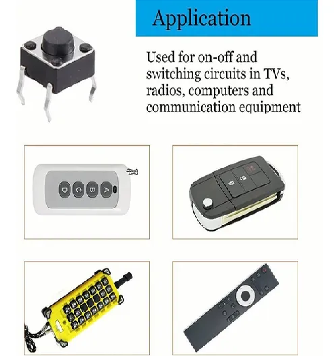 Kit De Push Button 4 Pines Diferentes Tamaños