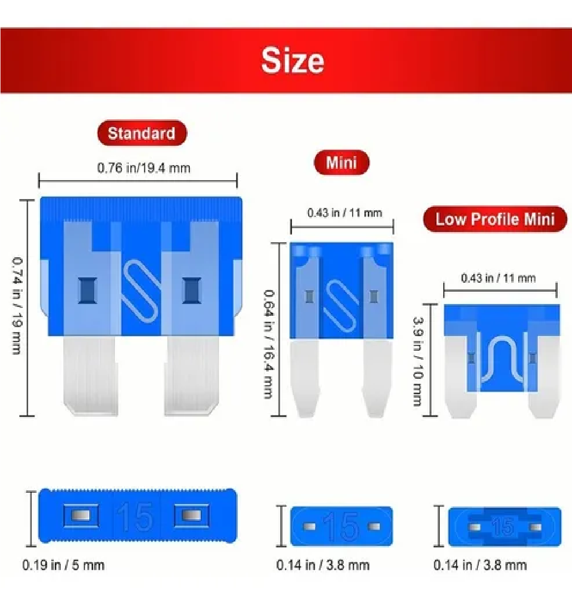 Set Fusibles Automotriz De Colores Varios Amperes