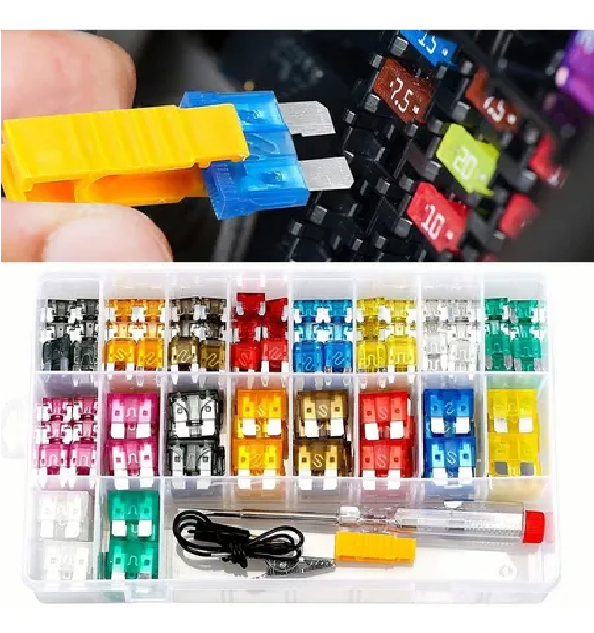 Set Fusibles Automotriz De Colores Varios Amperes