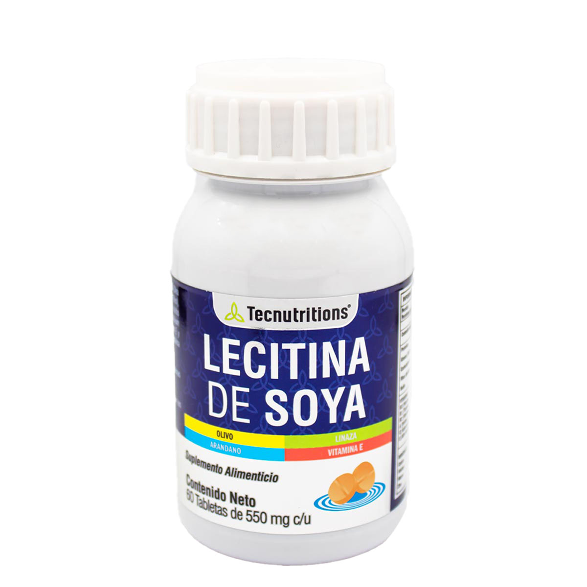 Suplemento alimenticio con vitaminas, minerales y omegas, Lecitina de Soya, 60 tabl