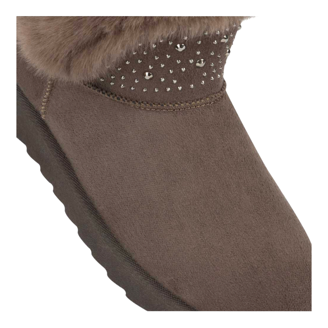 Bota UGG Invernal Con Pedrería Forro De Peluche Pink by Price Shoes