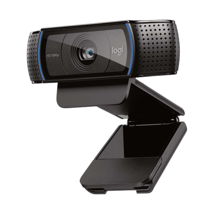 Logitech Webcam HD Pro C920 con Micrófono, Full HD, 1920 x 1080 Pixeles, USB 2.0, Negro