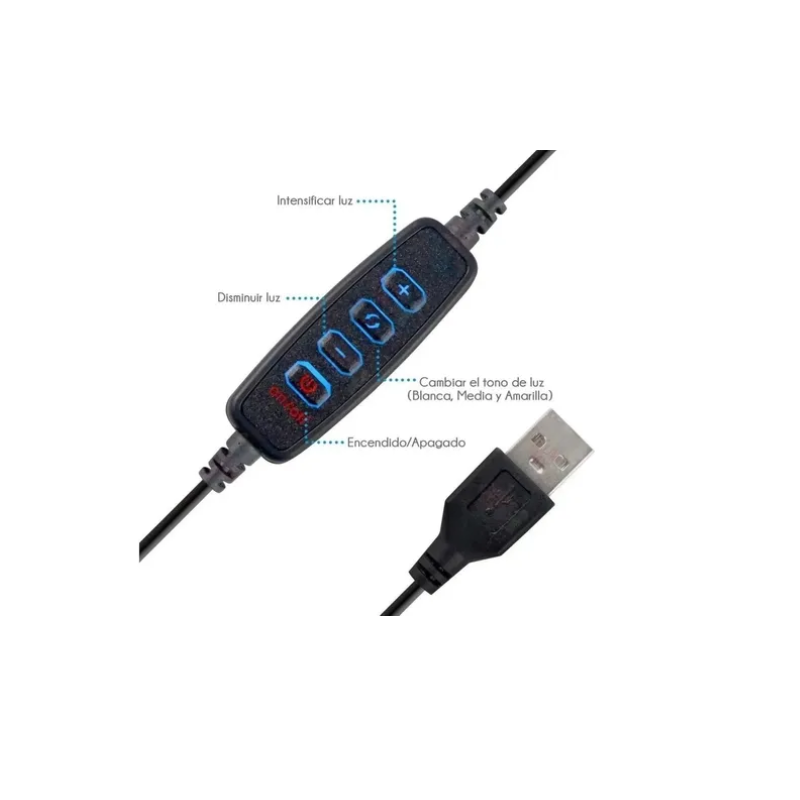 Lampara Aro De Luz Led De 10 Pulgadas Con Tripie Portatil