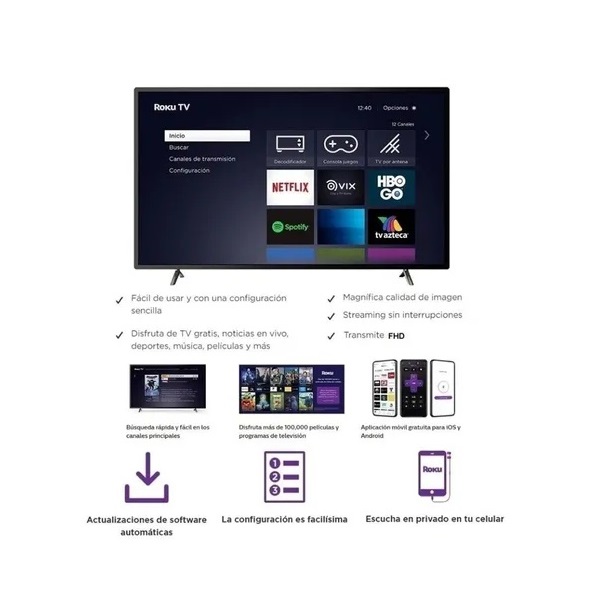 Pantalla 43 Pulgadas Smart Tv Roku TV JVC SI43FRF