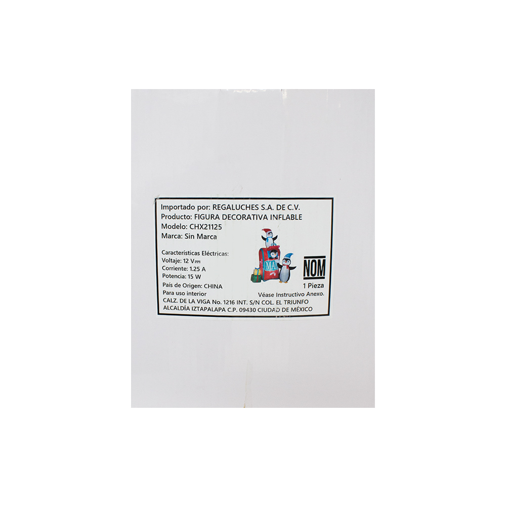 Inflable Pinguinos Navideño Regalos Correo Navidad Luz Led 1.50 Mts.