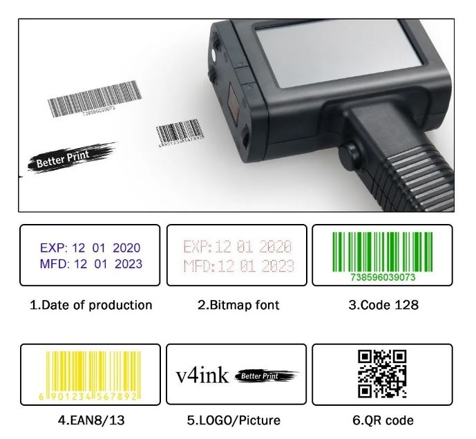 Impresora portátil BT-HH6105B2 Codificadora Loteadora Inyeccion De Tinta Bentsai