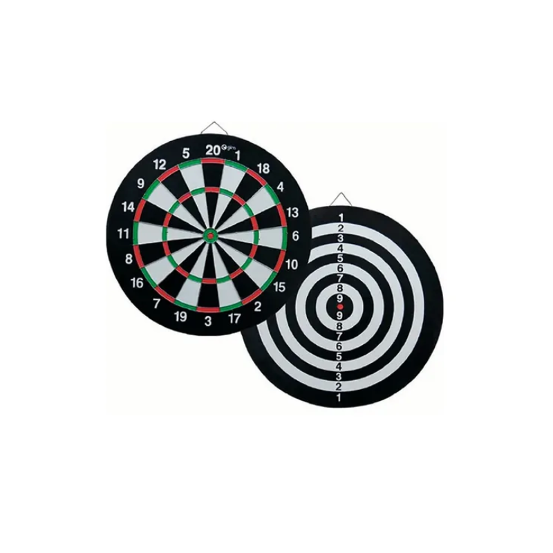 Juego Tablero Tiro Al Blanco Diana Dardos Doble Cara Vista 6 dardos.