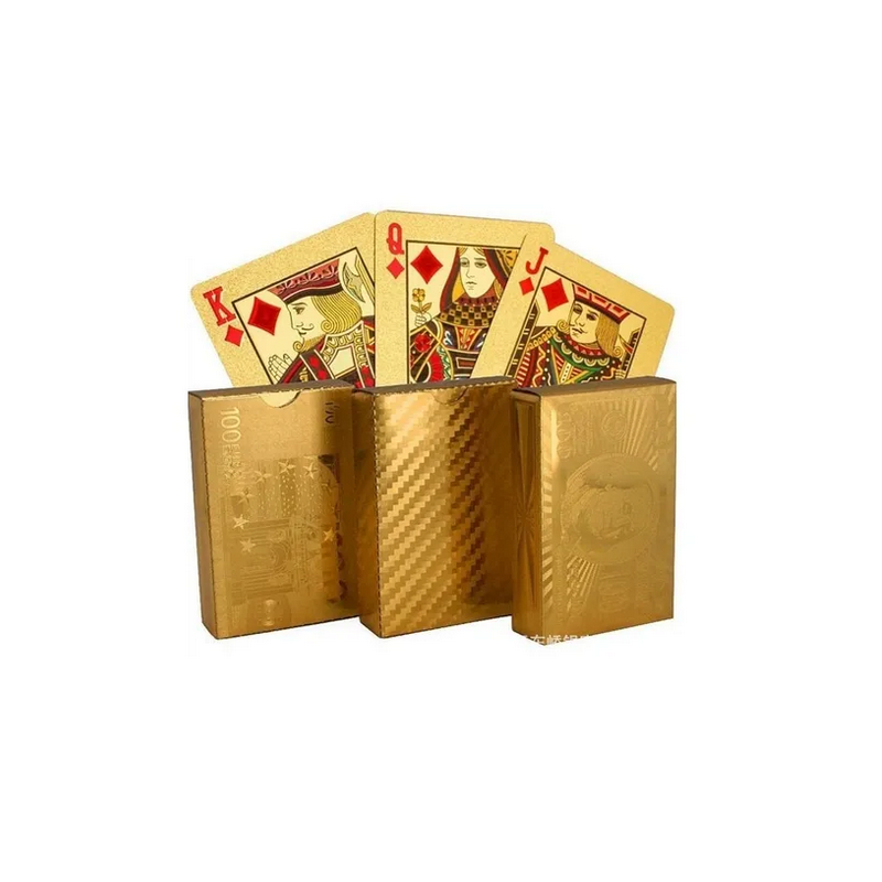 Barajas Naipes Impermeables Cubiertas Lámina Oro Alta Calida