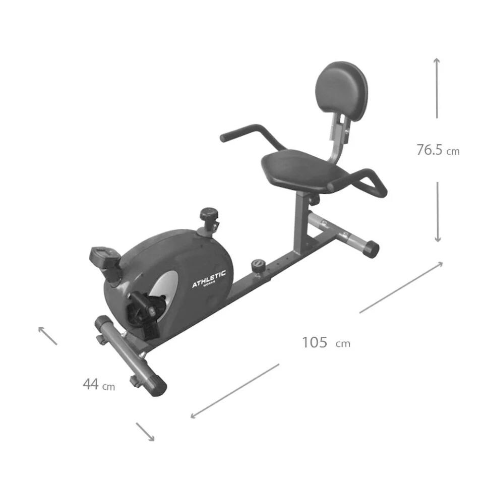 Bicicleta Recumbent Athletic Works Manual Negra