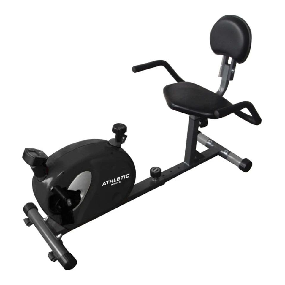 Bicicleta Recumbent Athletic Works Manual Negra