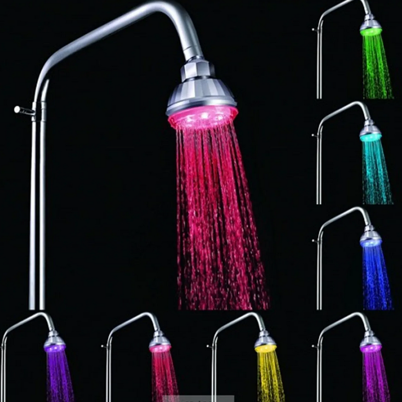 Regaderas Led, Sensor De Temperatura Con Luz Led Para Baños.