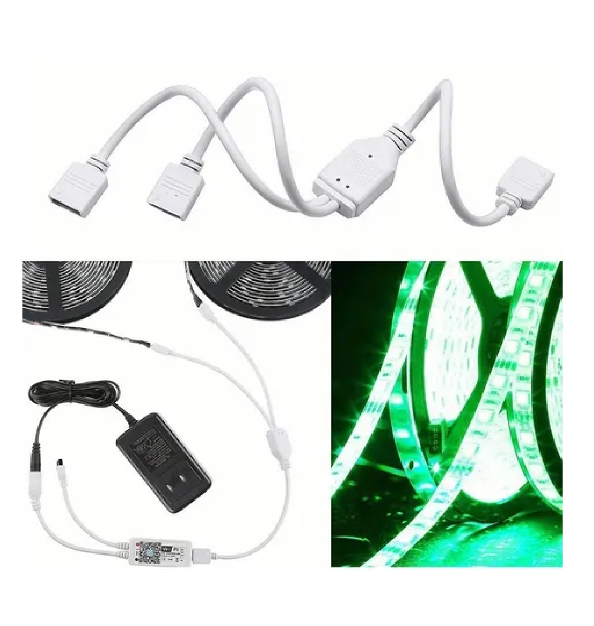 Kit Conector Broche Para Unir Tira Led Rgb 4 Pines 10mm