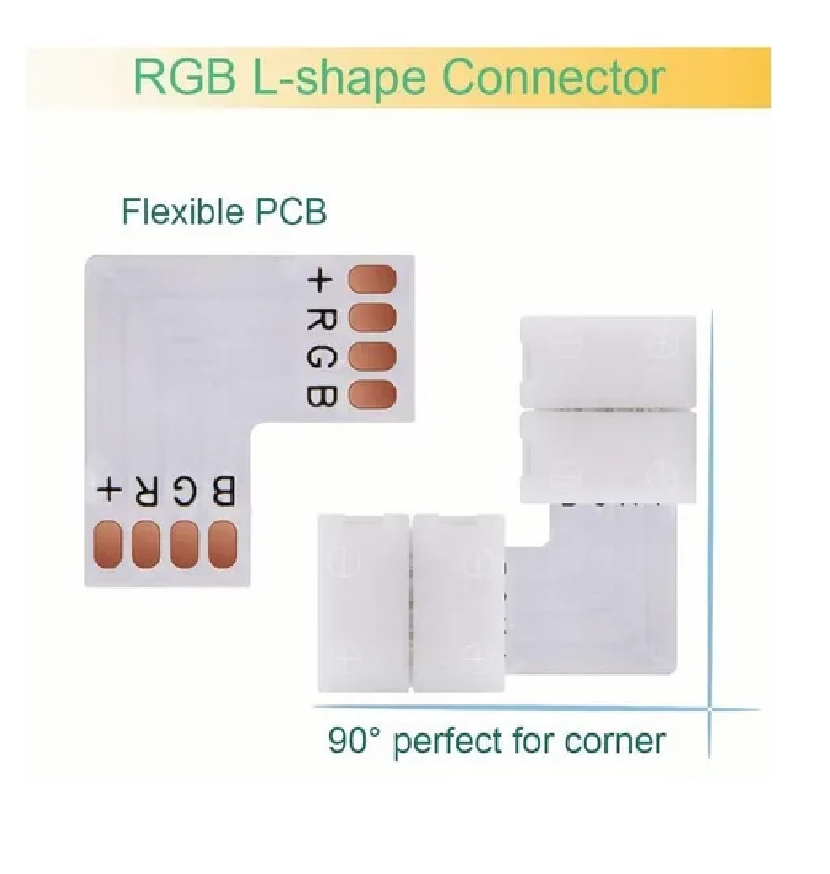 Kit Conector Broche Para Unir Tira Led Rgb 4 Pines 10mm