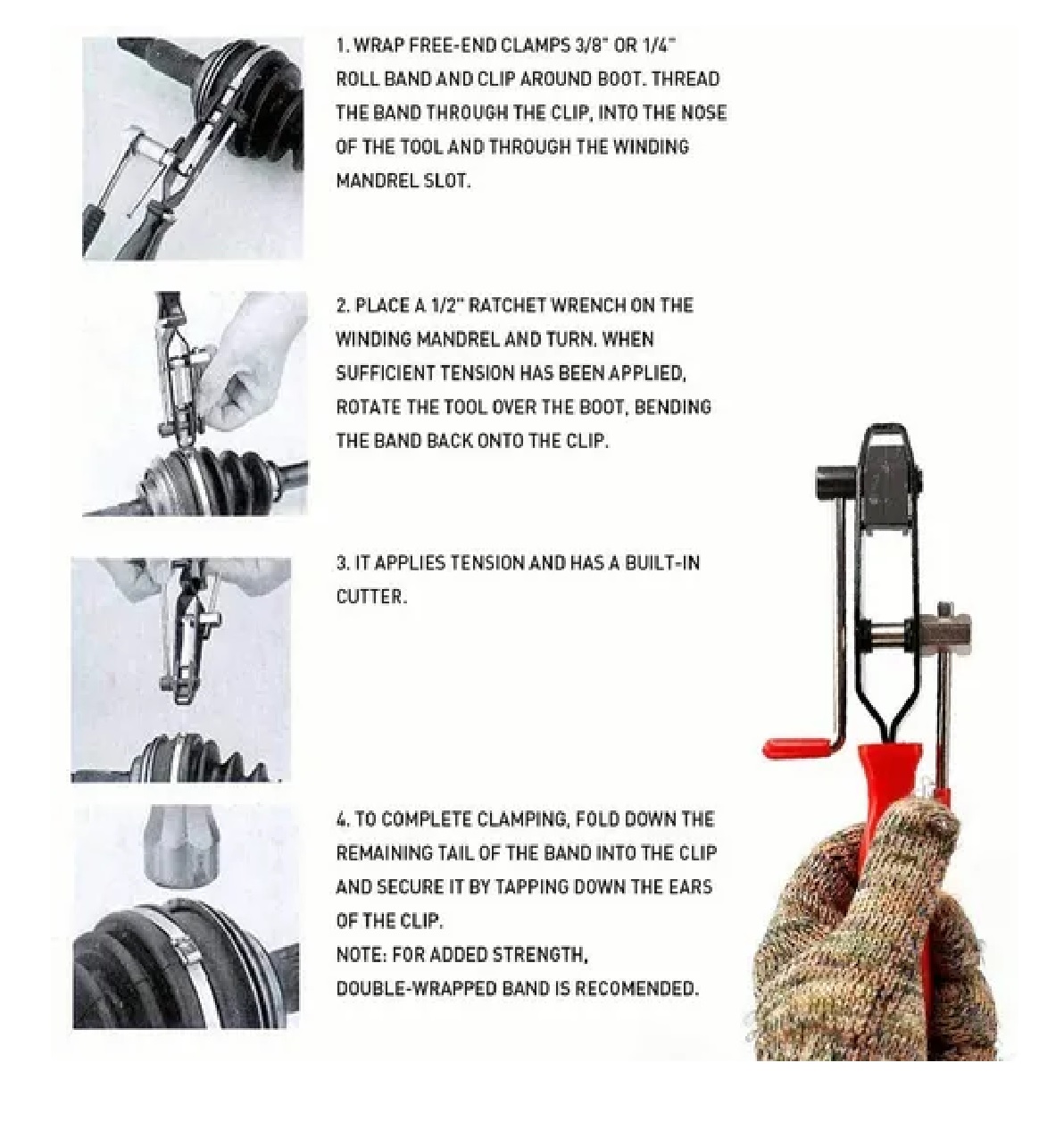 Pinzas Para Abrazaderas De Cubrepolvos Juntas Homocineticas