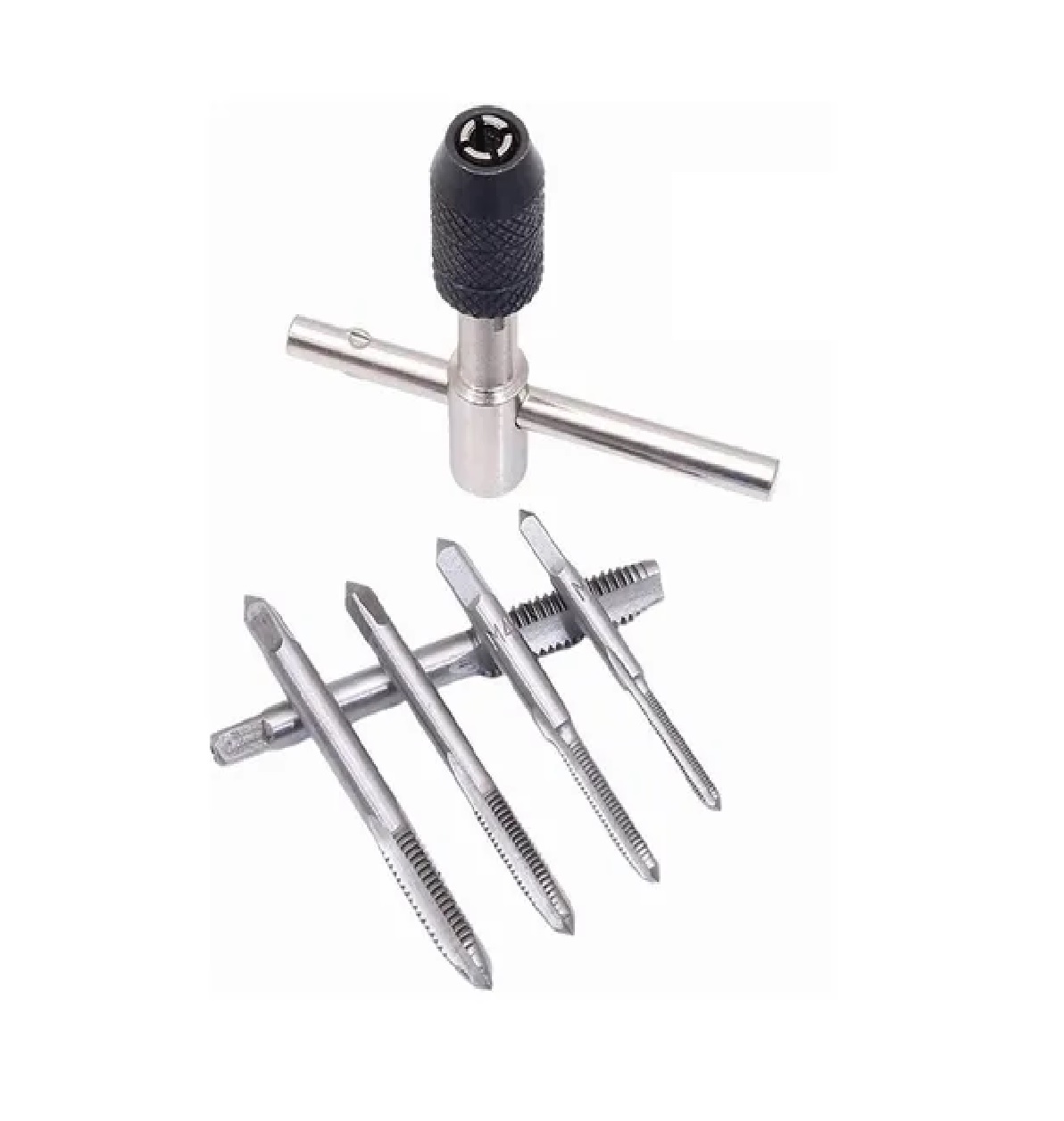 Set Machuelos Con Maneral Brocas Para Rosca Roscador M3 - M8