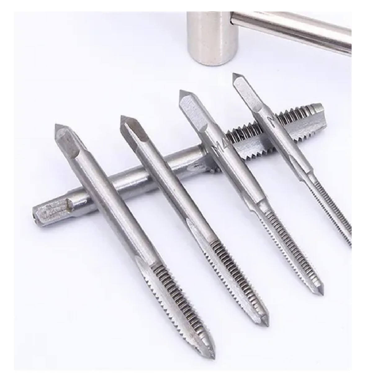 Set Machuelos Con Maneral Brocas Para Rosca Roscador M3 - M8