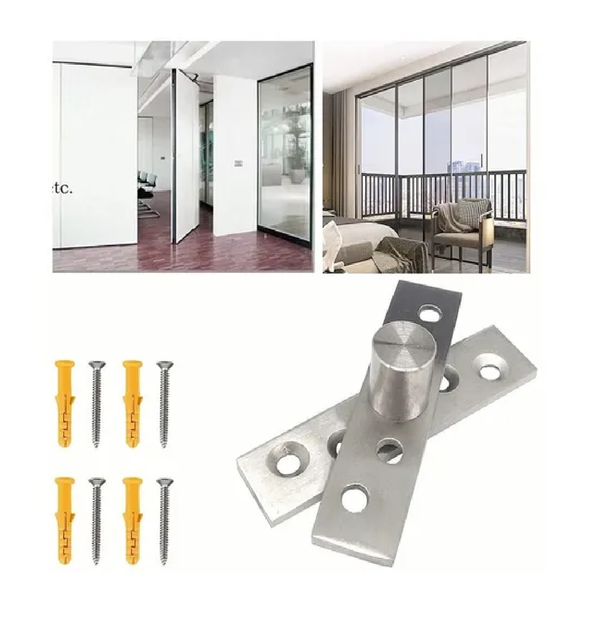 Kit Bisagra De Pivote Giratoria De 360 Grados(pivote Central)