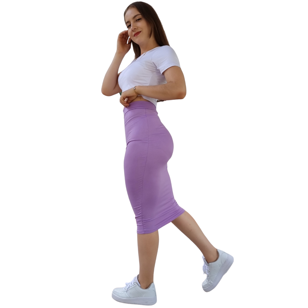 Falda Laura lapiz ajustada sexy basica lisa larga formal curvy