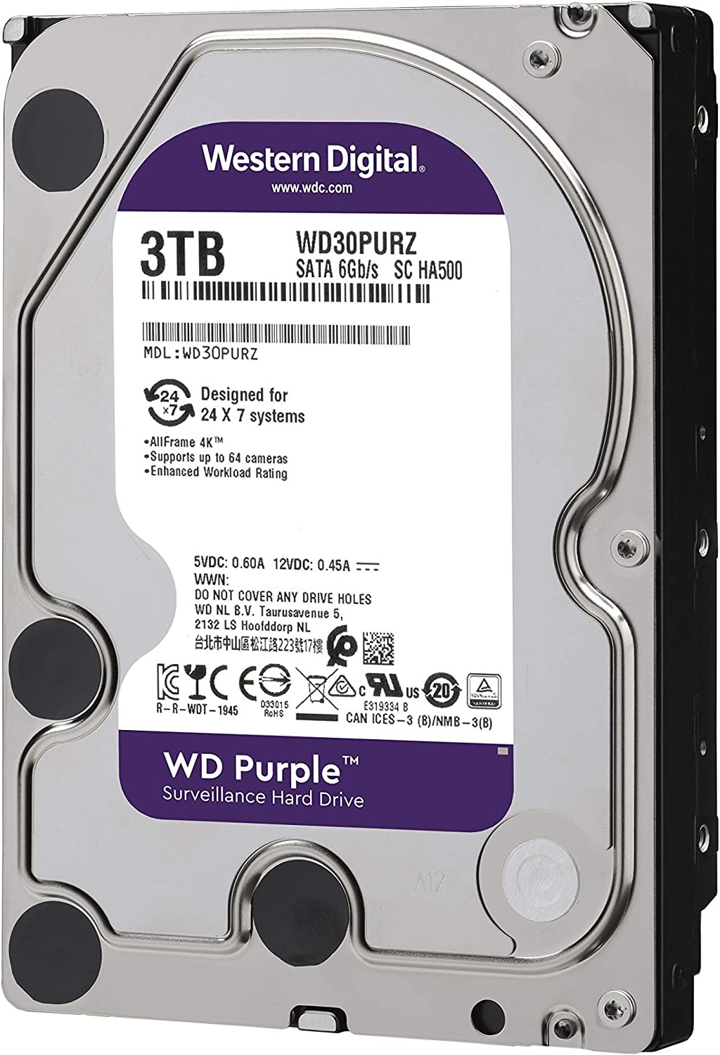Disco Duro Western Digital 3TB WD30PURZ 5400RPM