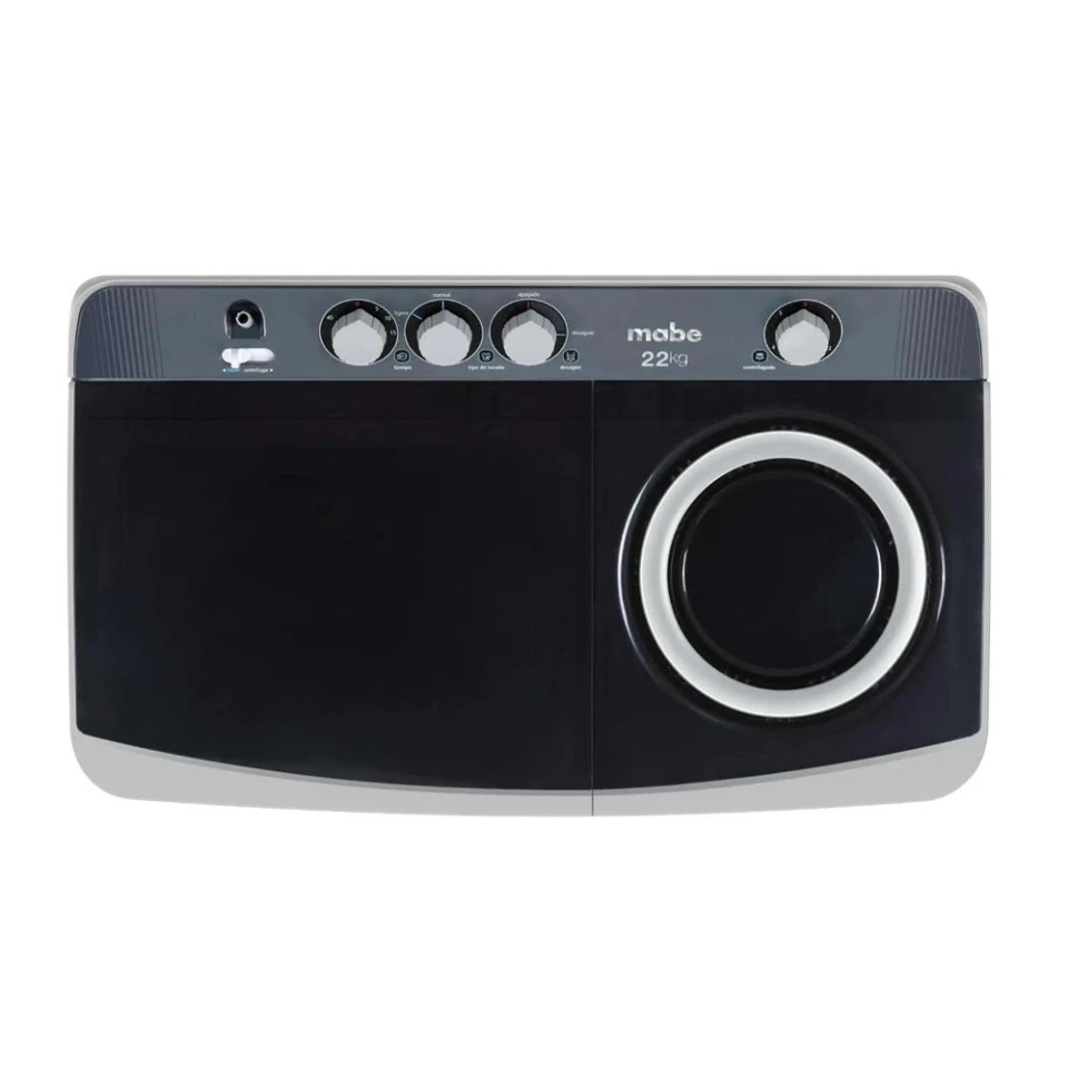 Lavadora Semiautomatica Mabe LMDX2224PBAB0 22 kg Blanca/Negra