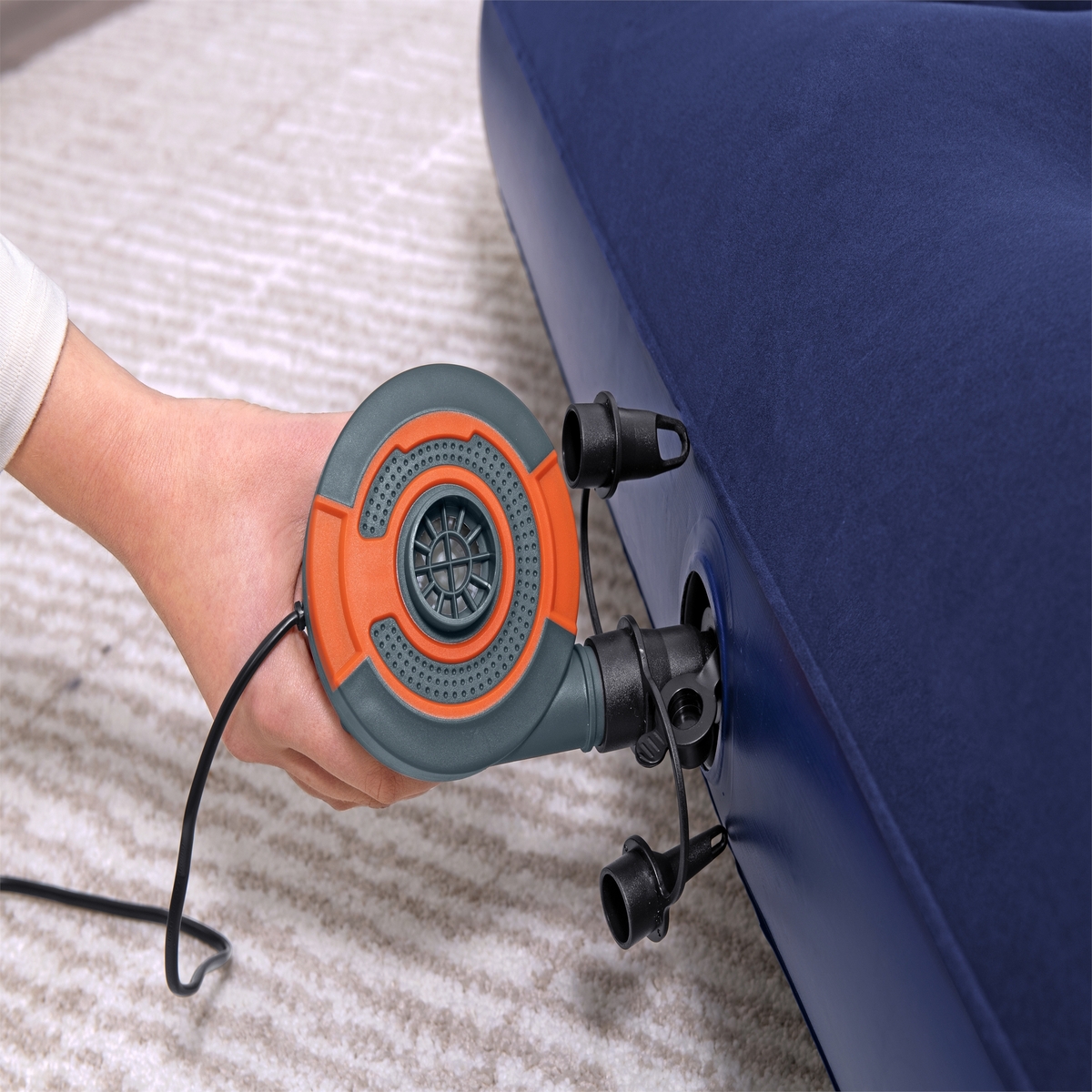 Sillon Inflable Gamer + Colchon Inflable C/Bomba Electrica Incluida Bestway 