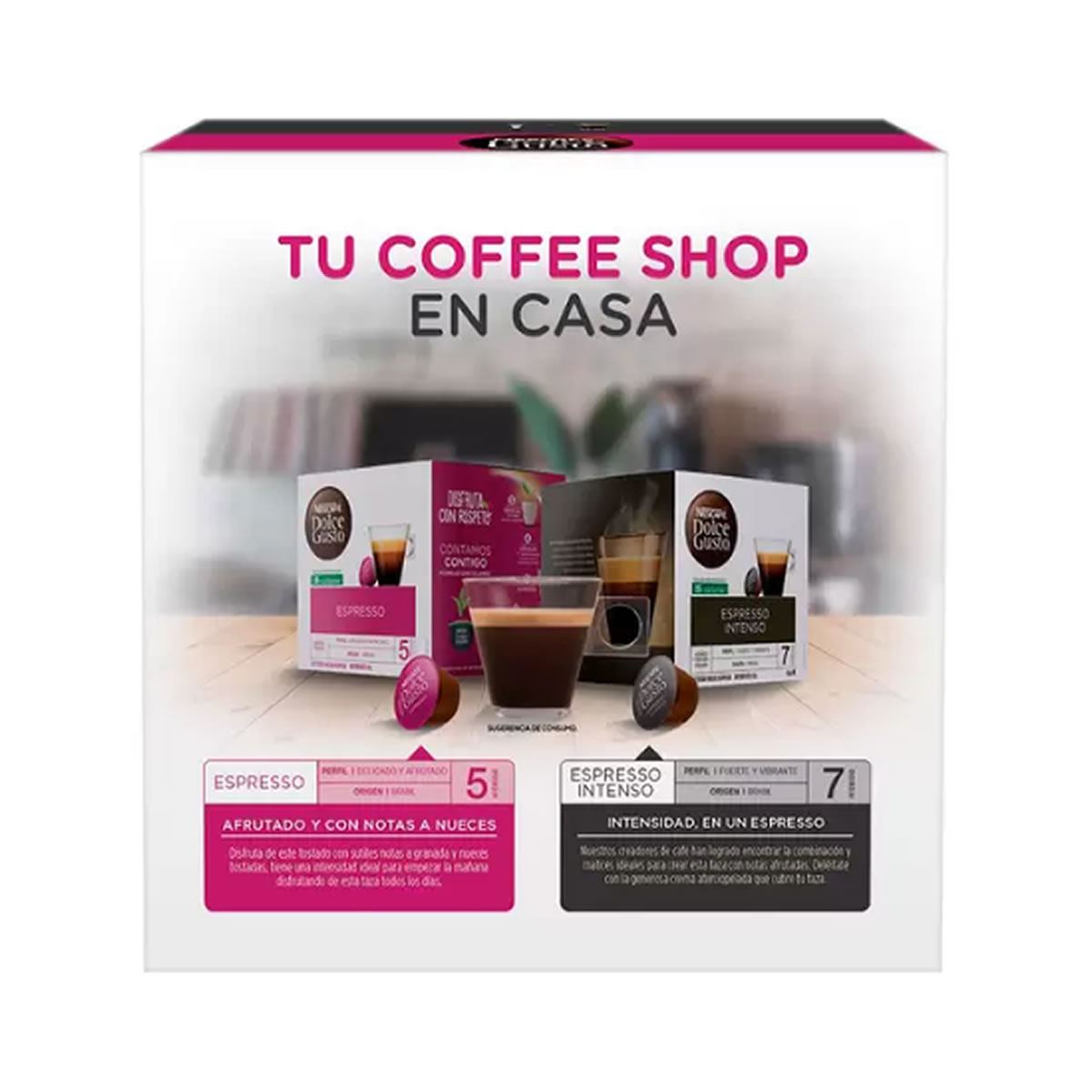 Nescafé Dolce Gusto Cápsulas Espresso+Espresso Intenso 64 pz