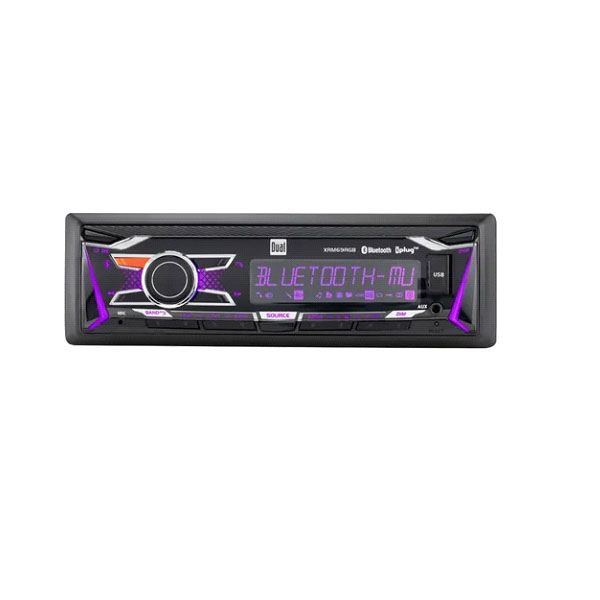 AUTO ESTEREO DUAL XRM69RGB MULTICOLOR BLUETOOTH USB AUX DE MUY BUENA POTENCIA Y CALIDAD