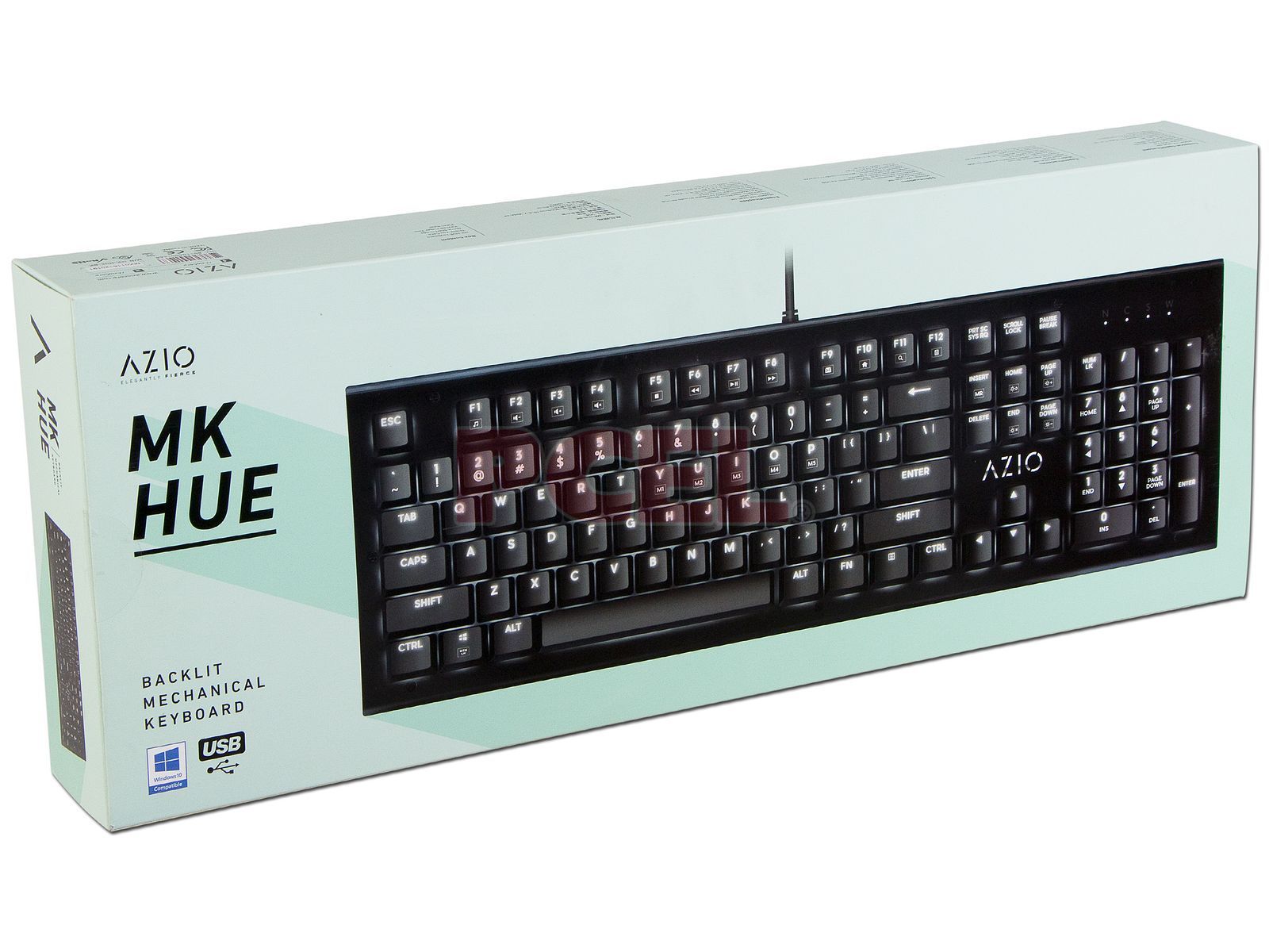 Teclado Mecánico Retroiluminado Azio MK-HUE-BLACK-Negro