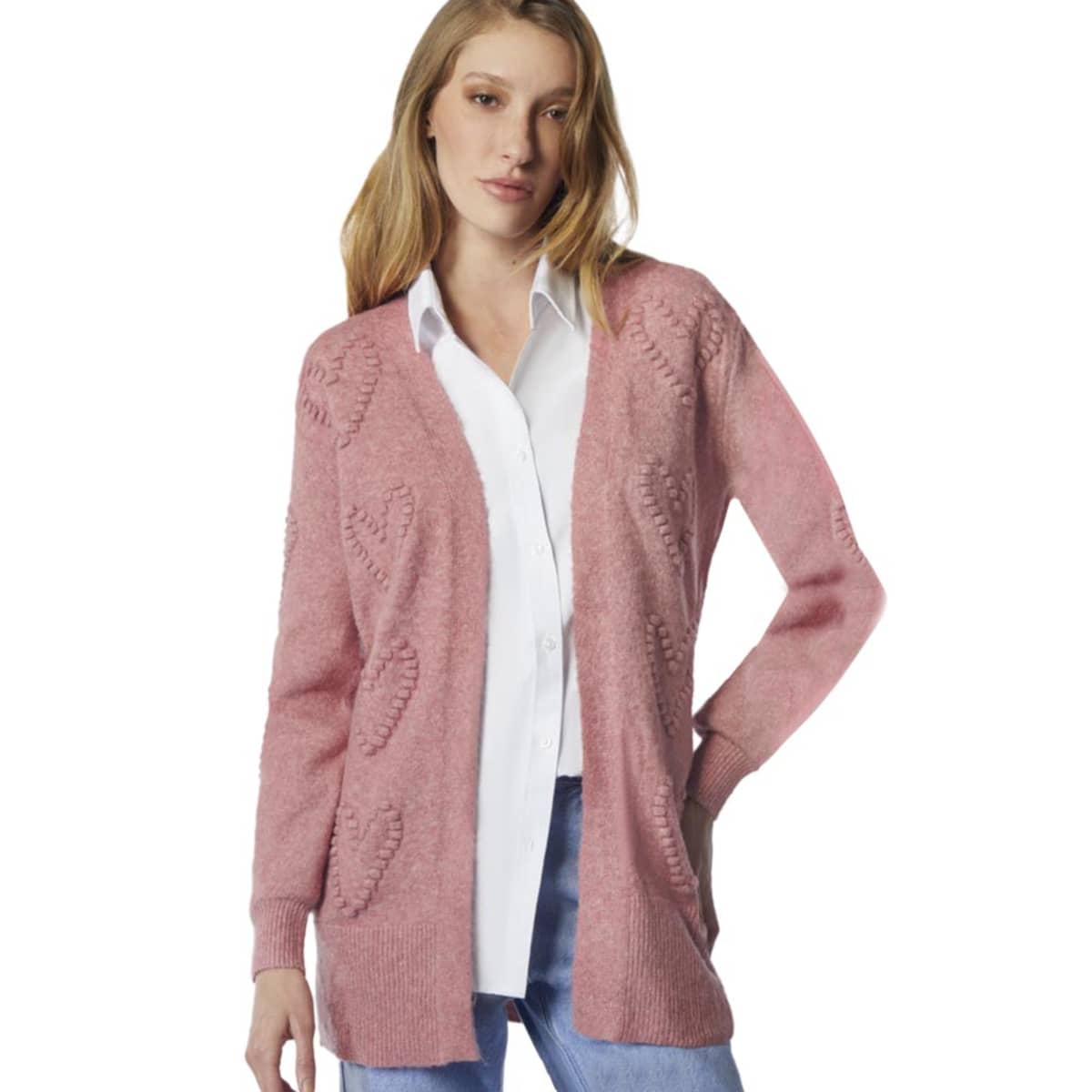 Suéter Ensamble Largo Casual Tejido Sao Paulo color Rosa para Mujer 1047817