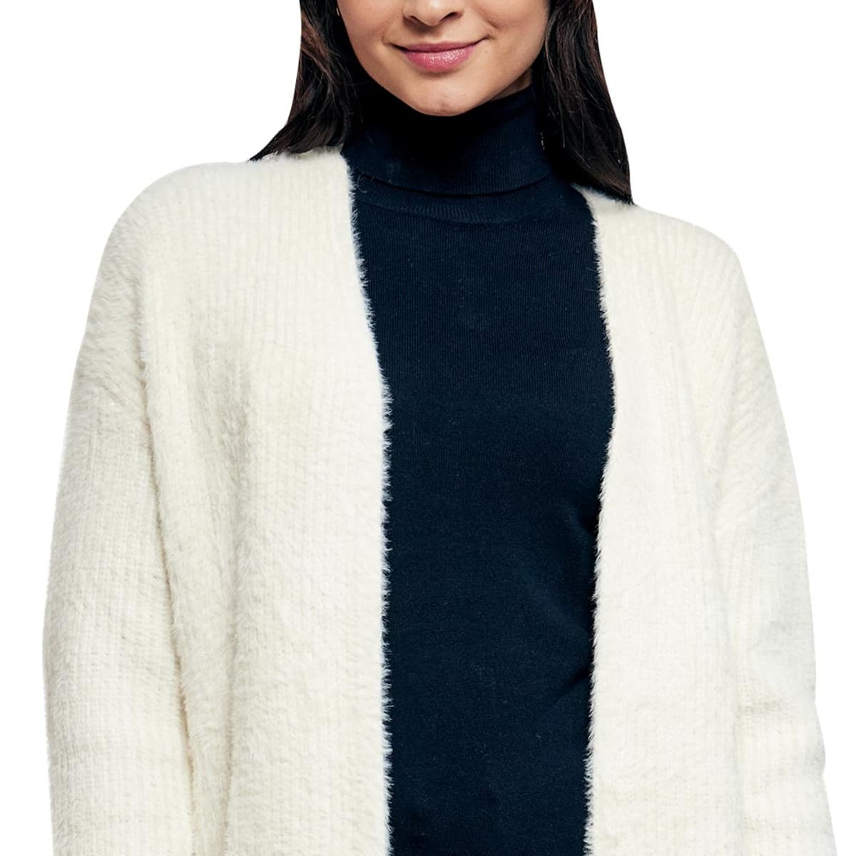 Ensamble Abrigo Largo Tejido Casual Sao Paulo color Marfil para Mujer 1046904