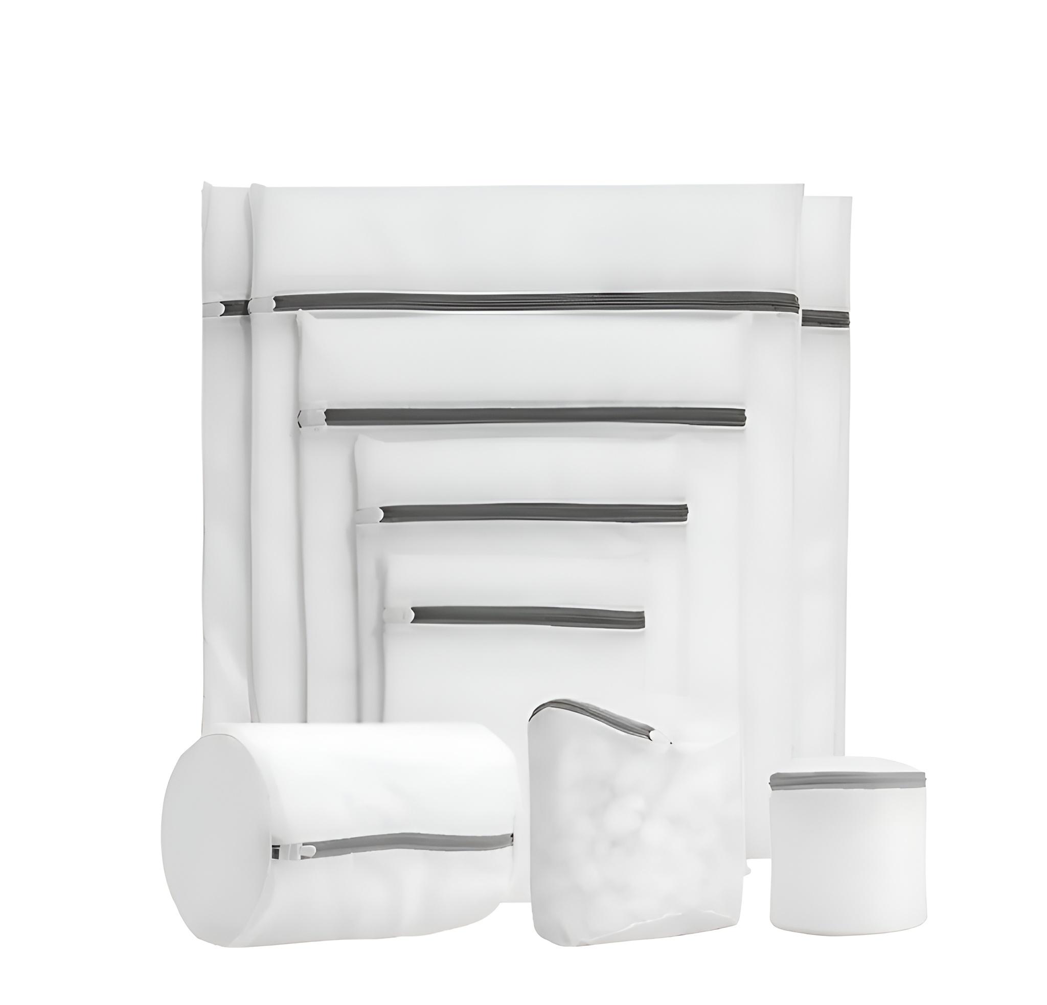 Set De 8 Blanco Malla Bolsa Para Lavar Ropa Lavadora