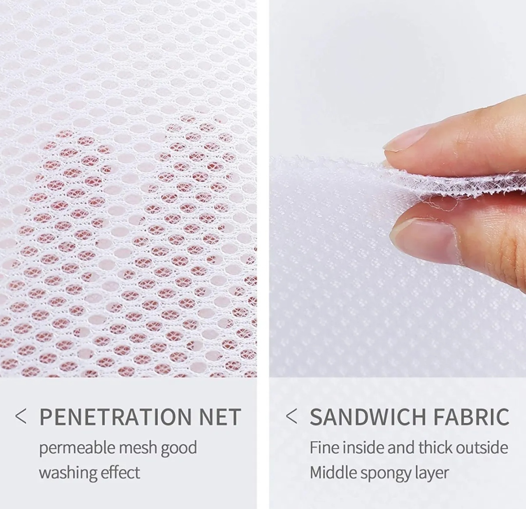 Set De 8 Blanco Malla Bolsa Para Lavar Ropa Lavadora