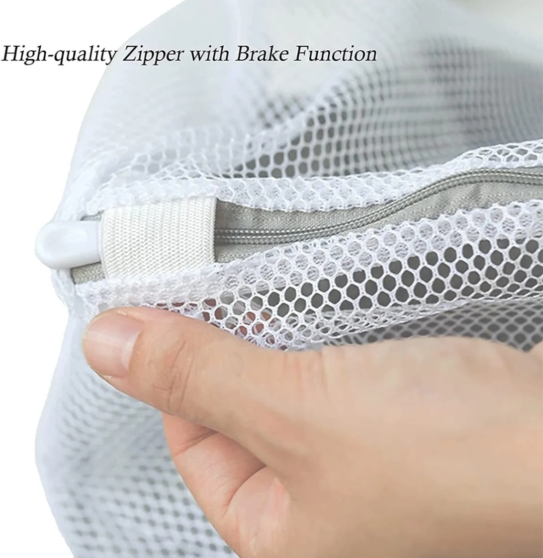 Set De 8 Blanco Malla Bolsa Para Lavar Ropa Lavadora