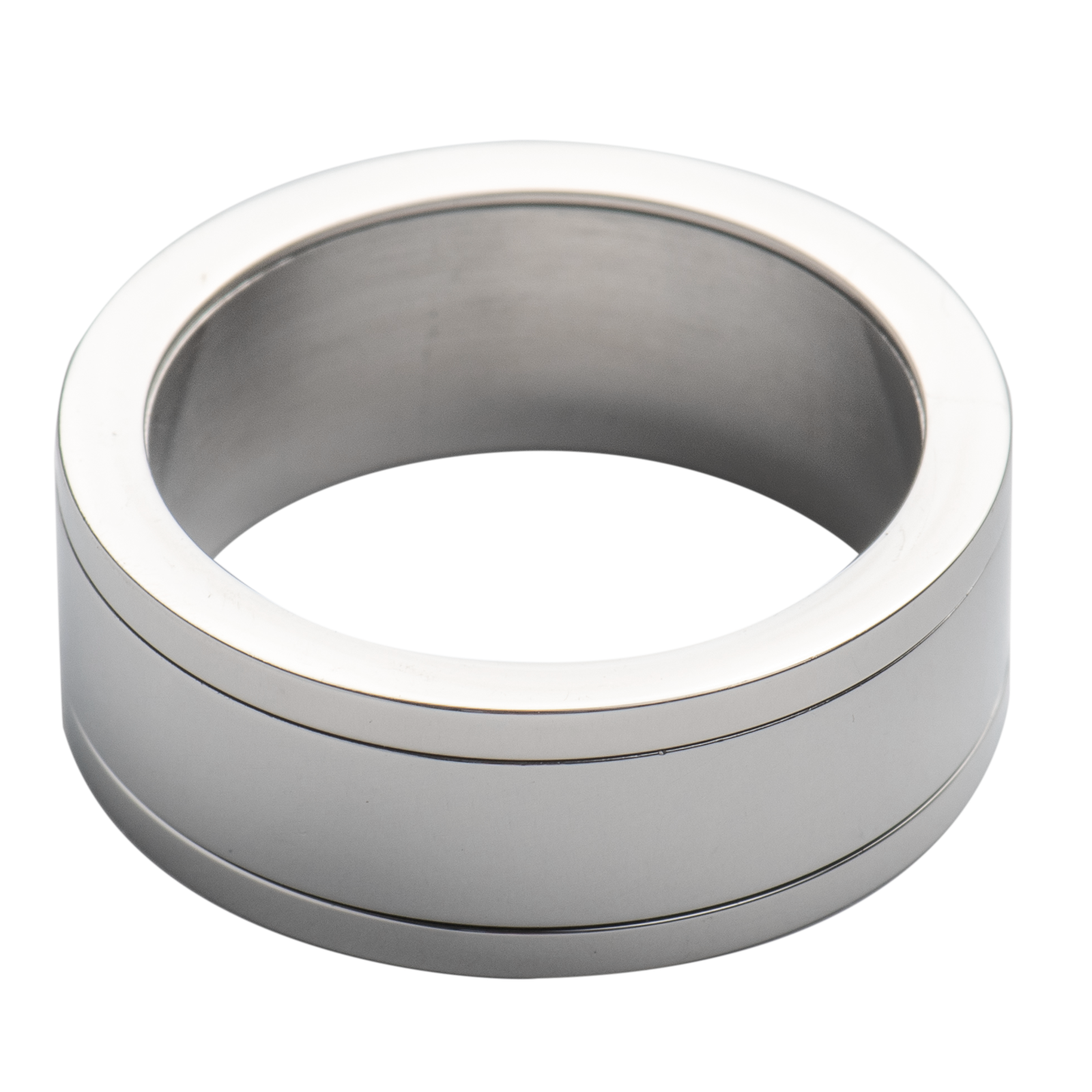 LUCKMAN Collar Hombre con Anillo , Cadena con Dije, Acero Inoxidable Color Plata - Modelo Henry