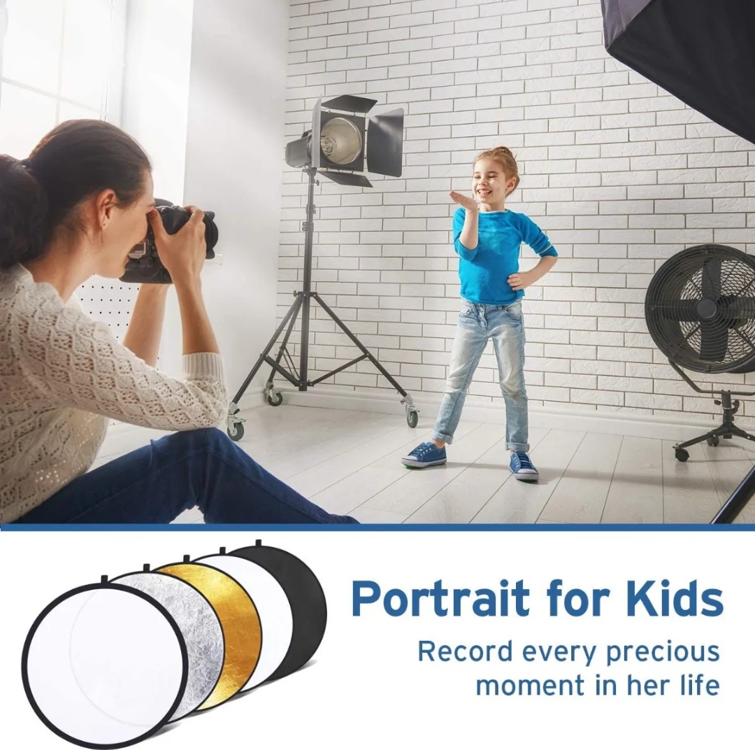 Reflector Rebotador Profesional P/ Fotografía 5 En 1 110 Cm