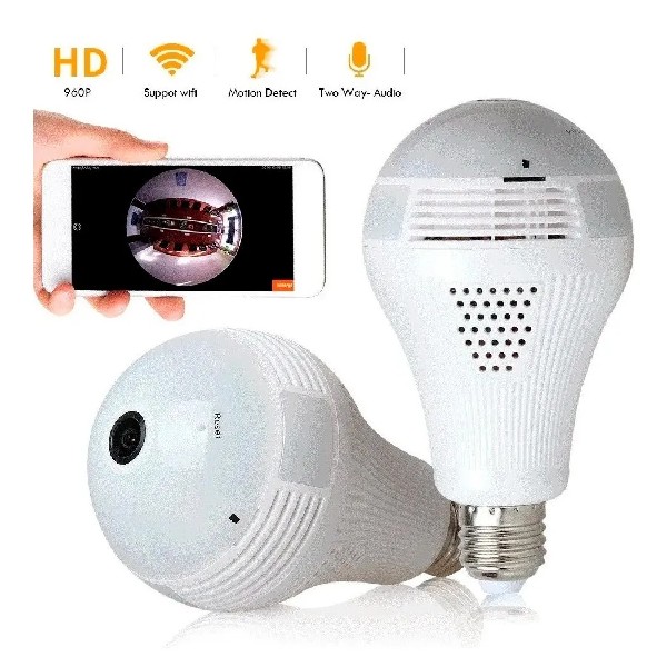 Cámara Ip E27 Con Bombilla 1080p, Inalámbrica, Visión Noctur | Cuotas